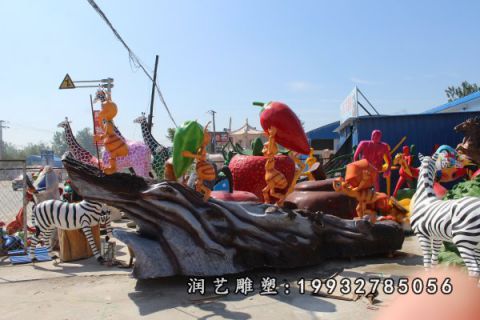 玻璃钢蚂蚁雕塑