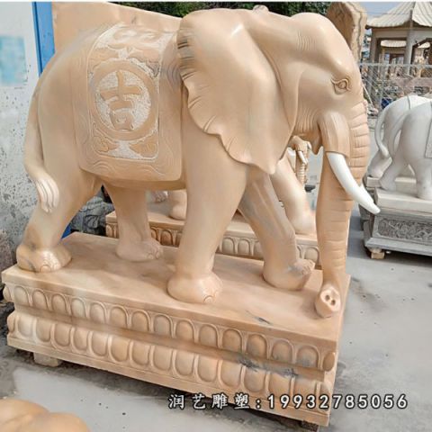 园林大象动物石雕