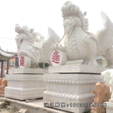 小区貔貅动物石雕