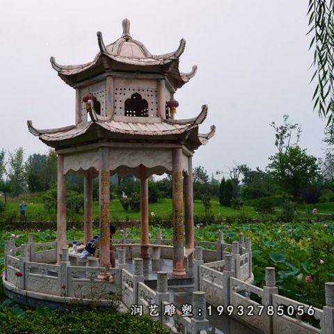 园林凉亭景观石雕