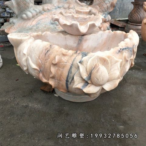城市流水盆石雕