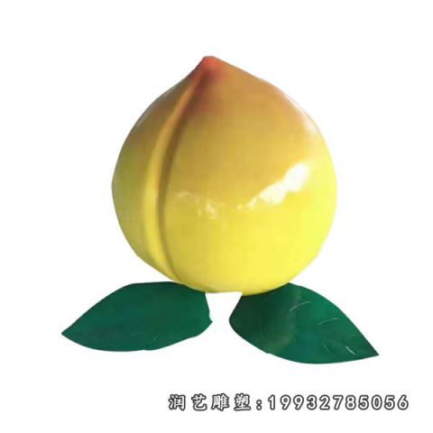 广场玻璃钢桃雕塑