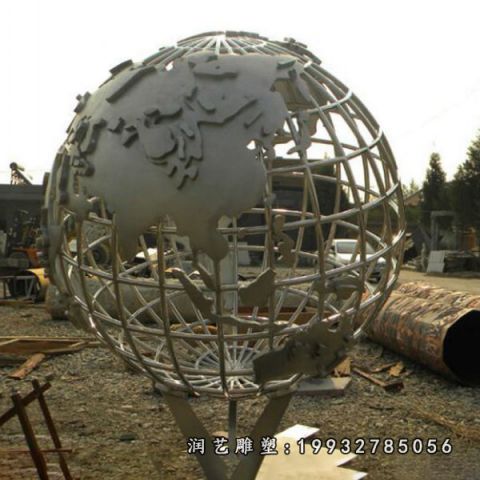 街道不锈钢地球仪雕塑