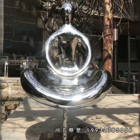 户外不锈钢凳子雕塑