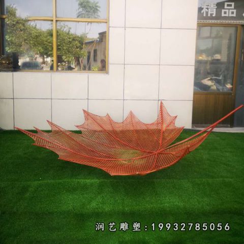 公园不锈钢枫叶雕塑