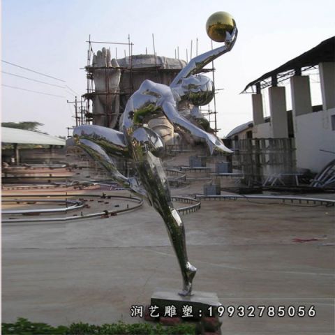 城市不锈钢跳舞雕塑