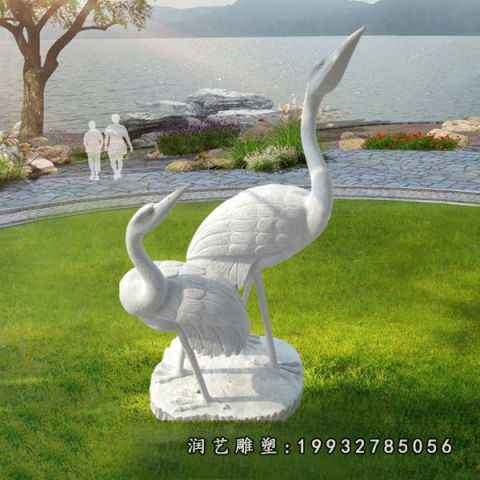 园林仙鹤动物石雕