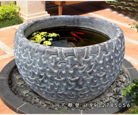 小区鱼缸景观石雕
