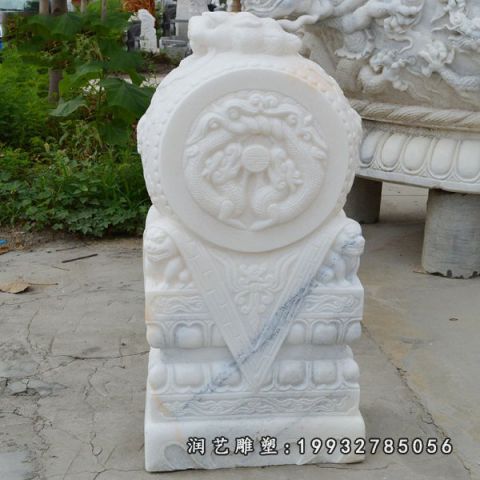 公园门墩景观石雕