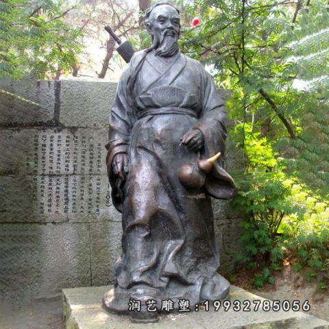 公园华佗人物铜雕