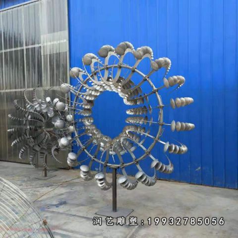 抽象不锈钢向日葵雕塑