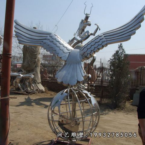 景区不锈钢老鹰雕塑