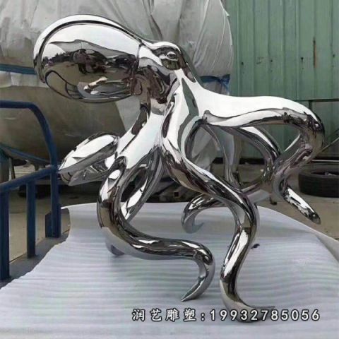 不锈钢小区章鱼雕塑