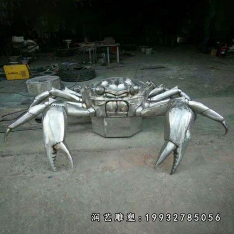 小区不锈钢螃蟹雕塑