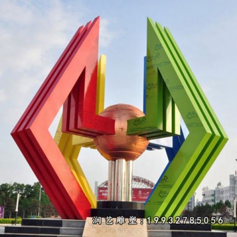 公园不锈钢标志雕塑