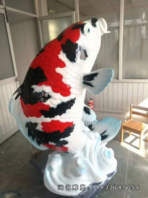 酒店玻璃钢鱼动物雕塑
