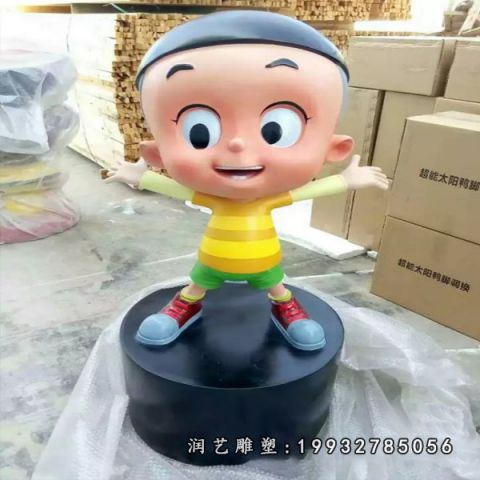 玻璃钢大头儿子雕塑
