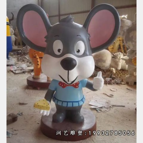 公园玻璃钢老鼠雕塑