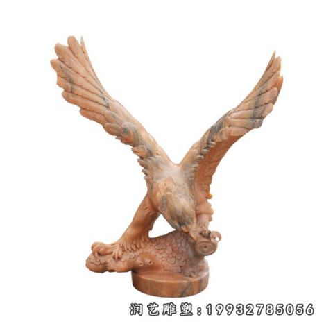广场老鹰动物石雕