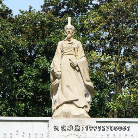 校园屈原人物石雕