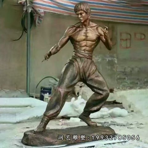 城市李小龙人物铜雕