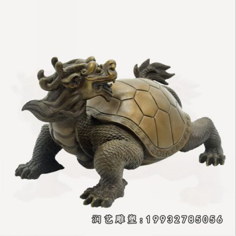酒店龙龟动物铜雕