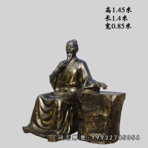 广场中医人物铜雕
