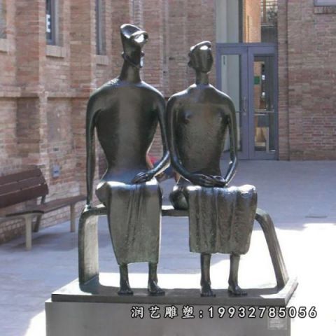 街道抽象人物铜雕