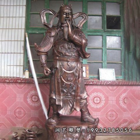 广场关公人物铜雕