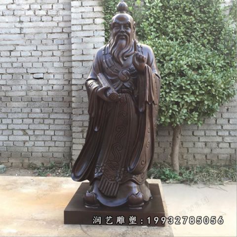 广场老子人物铜雕