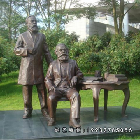 校园马克思人物铜雕