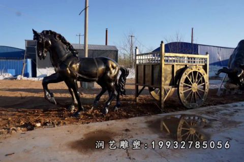 城市马车景观铜雕
