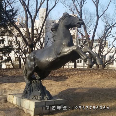 公园马动物铜雕