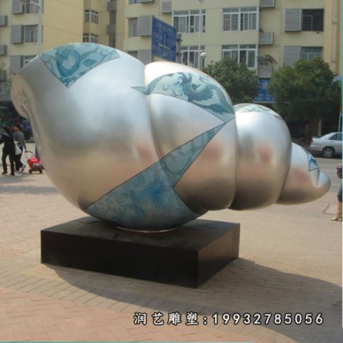 不锈钢海螺动物雕塑