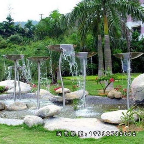景区不锈钢喷泉雕塑