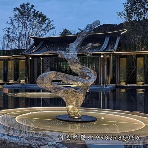 校园不锈钢镂空景观雕塑