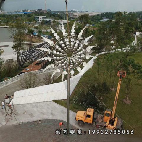 公园不锈钢抽象向日葵雕塑