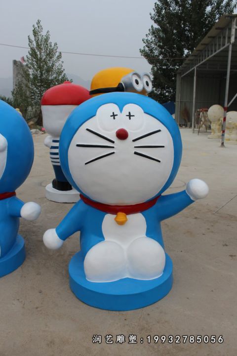 商场玻璃钢哆啦A梦雕塑