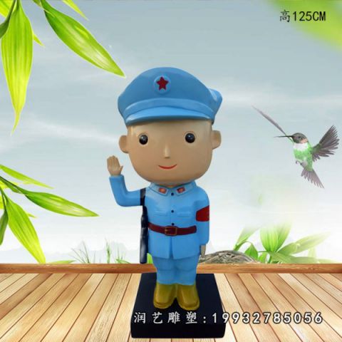 园林玻璃钢红军雕塑