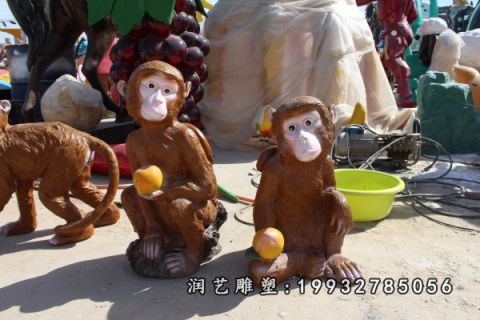 玻璃钢仿真猴子雕塑