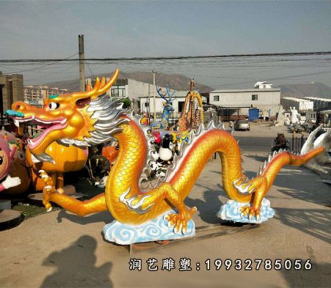 户外玻璃钢龙雕塑