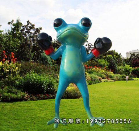 商场玻璃钢青蛙雕塑