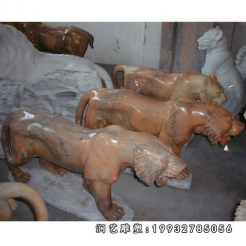 小区老虎动物石雕