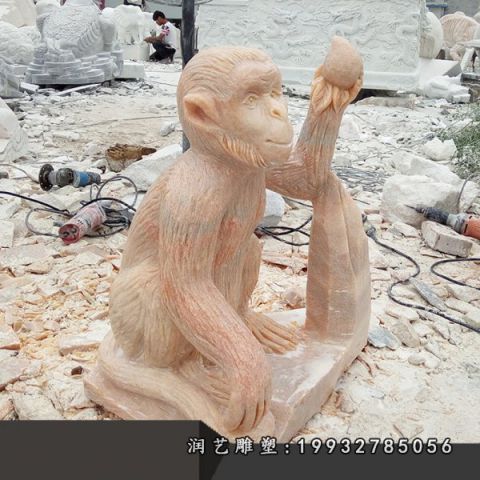 城市猴子动物石雕