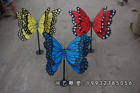景区不锈钢蝴蝶雕塑