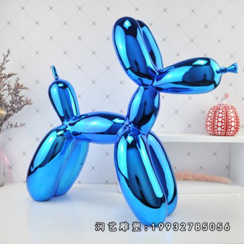 酒店不锈钢狗雕塑