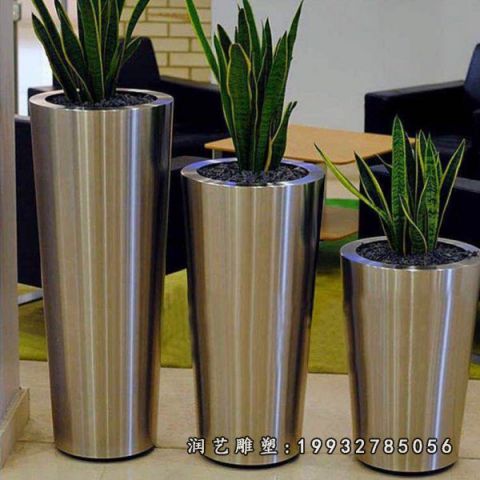 城市不锈钢花瓶景观雕塑