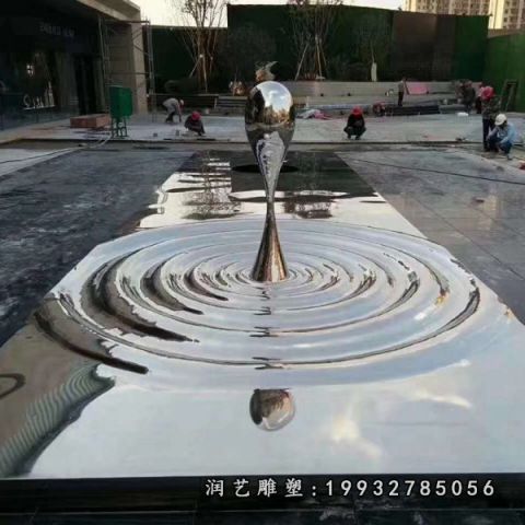 景区不锈钢水滴雕塑