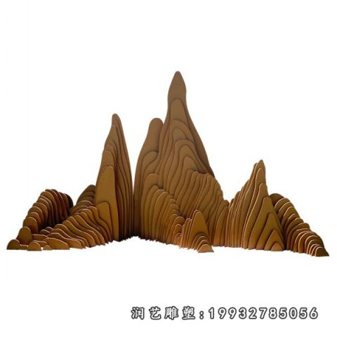 公园不锈钢景观假山雕塑