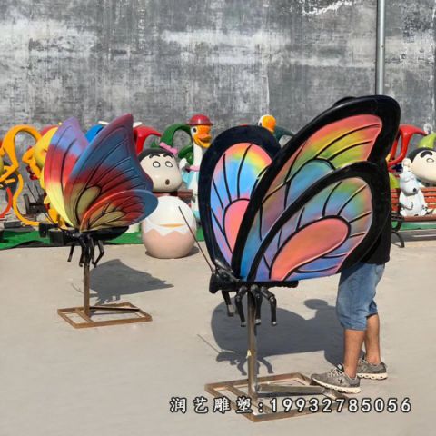 公园玻璃钢蝴蝶雕塑